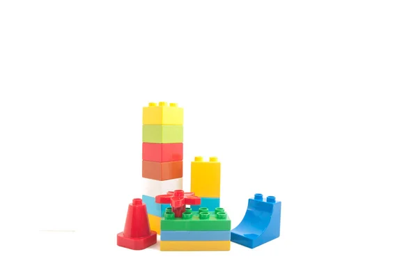 Flerfärgad Plast Tegel Leksaker För Barn — Stockfoto