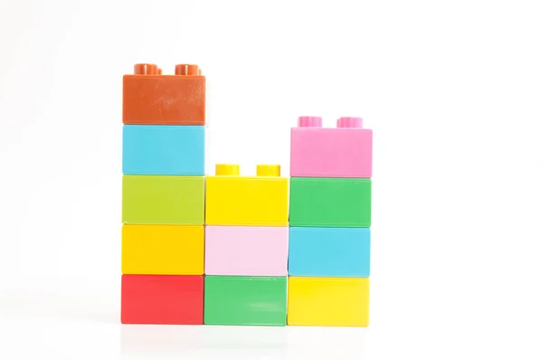 Juguetes Ladrillos Plástico Multicolor Para Niños — Foto de Stock