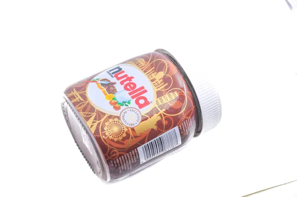Kuala Lumpur Malásia Setembro 2018 Nutella Sobre Fundo Branco — Fotografia de Stock