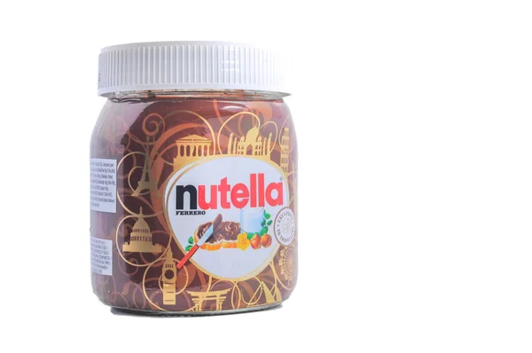 Kuala Lumpur Malásia Setembro 2018 Nutella Sobre Fundo Branco — Fotografia de Stock