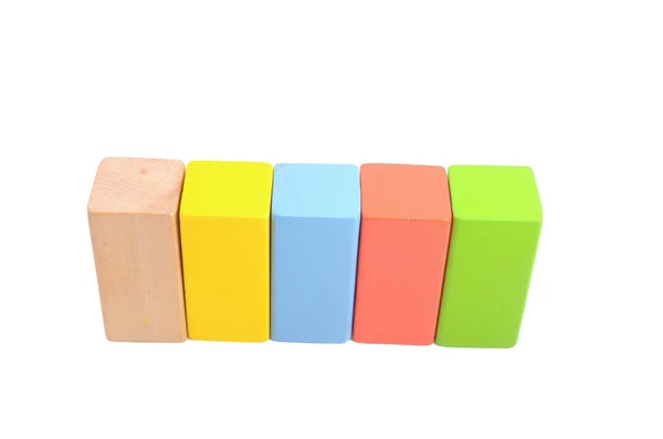 Colorful Wooden Building Blocks — Stock Photo, Image