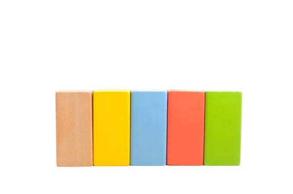 Colorful Wooden Building Blocks — Stock Photo, Image