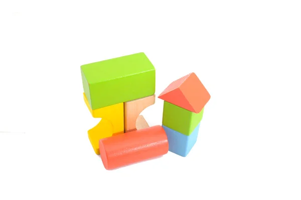 Colorful Wooden Building Blocks — Stock Photo, Image