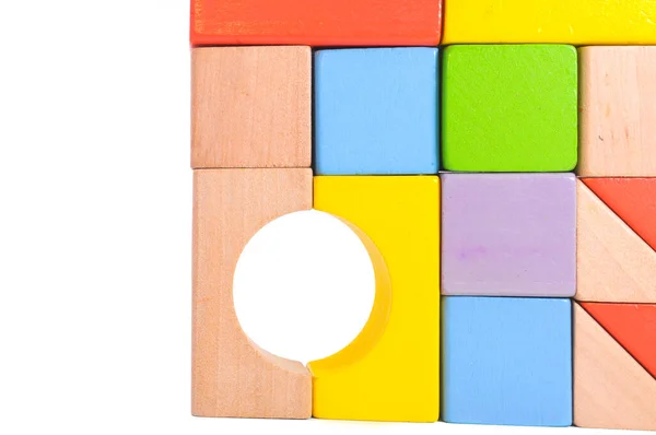 Colorful Wooden Building Blocks — Stock Photo, Image
