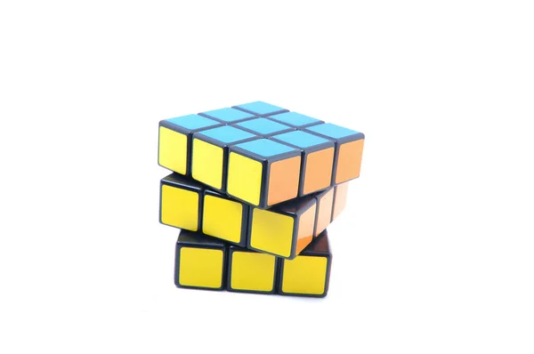 Rubiks Cube Isolé Sur Blanc — Photo