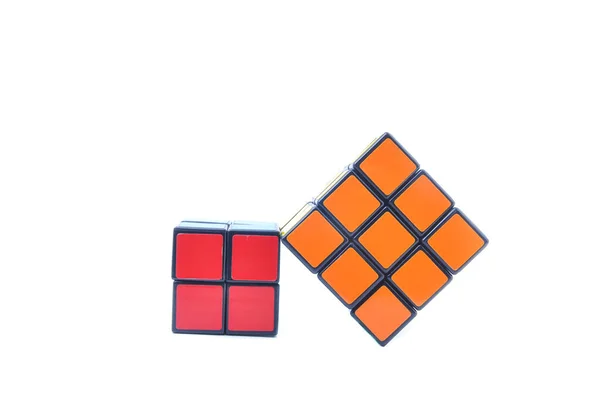 Selangor Malasia Febrero 2015 Cubo Rubik Sobre Fondo Blanco Cubo — Foto de Stock