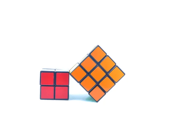 Selangor Malaysia February 2Nd 2015 Rubik Cube Білому Тлі Кубик — стокове фото