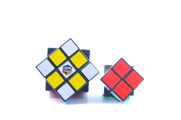 Selangor Malaisie Février 2015 Rubik Cube Sur Fond Blanc Rubik — Photo