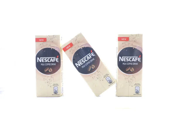 Kuala Lumpur Malaysia 2015 Február Csomagok Nescafe Milk Drink Nescafe — Stock Fotó