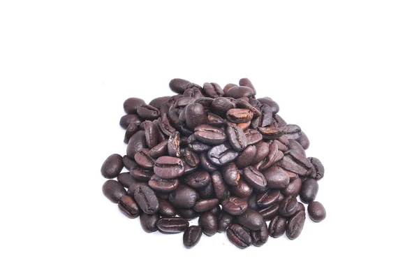 Roasted Coffee Beans White — Stock Photo, Image