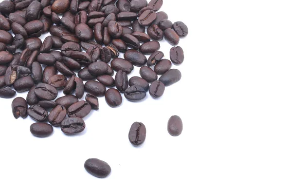 Roasted Coffee Beans White — Stock Photo, Image