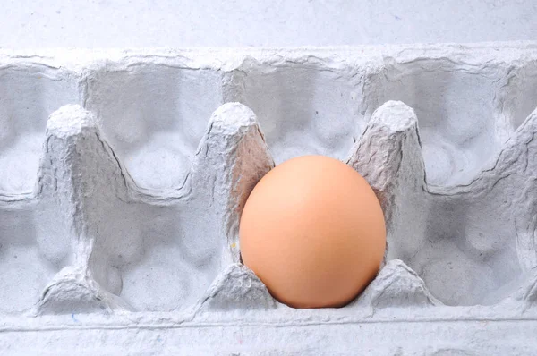 纸盒里的鸡蛋 — 图库照片