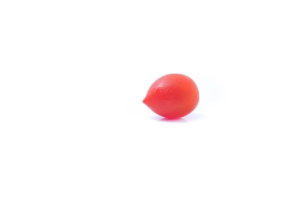 Cereja Vermelha Isolada Sobre Fundo Branco — Fotografia de Stock