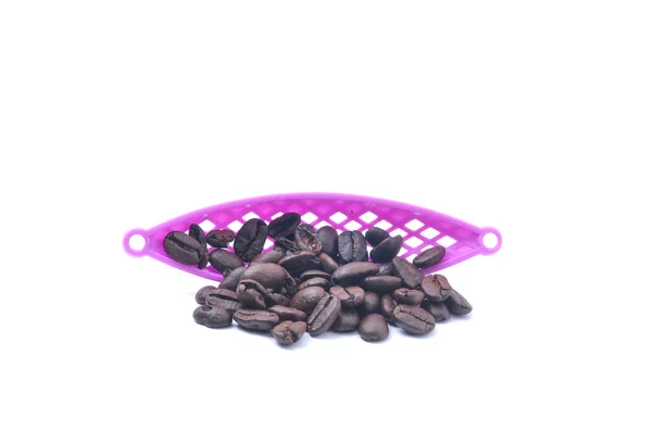 Purple Beans White Background — Stock Photo, Image