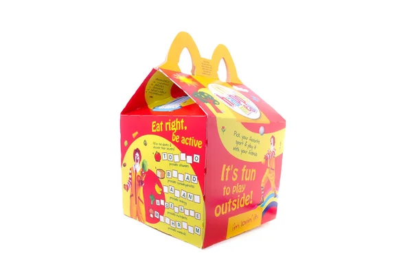 Kuala Lumpur Malasia Febrero 2015 Mcdonalds Happy Meal Packaging Aislado — Foto de Stock