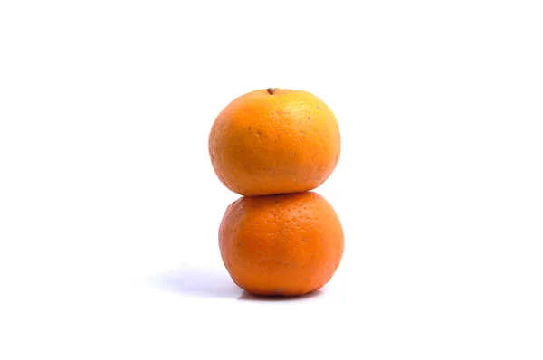 Fruta Naranja Madura Aislada Sobre Fondo Blanco —  Fotos de Stock