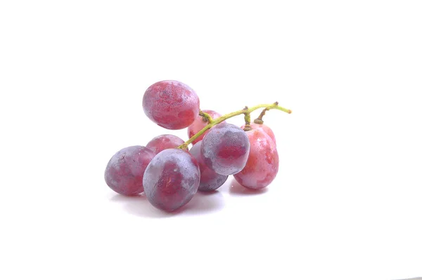 Grande Bando Uvas Frescas Fundo Branco — Fotografia de Stock