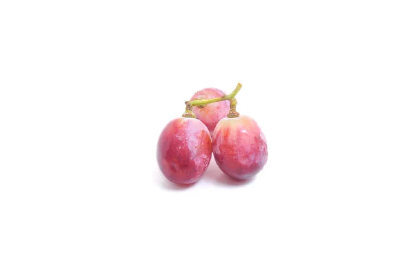 Grande Bando Uvas Frescas Fundo Branco — Fotografia de Stock