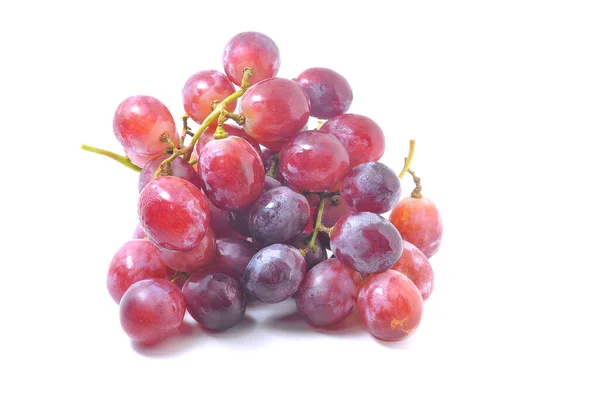 Grande Bando Uvas Frescas Fundo Branco — Fotografia de Stock