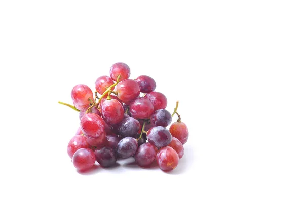 Велика Купа Свіжого Винограду Білому Тлі — стокове фото