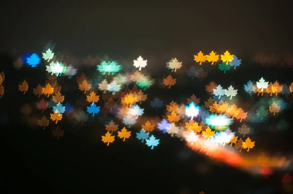 Wazig Beeld Met Bokeh Nachts — Stockfoto