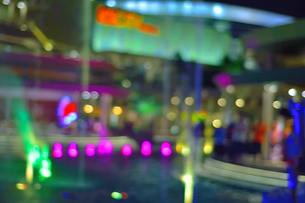 Imagem Borrão Com Bokeh Noite — Fotografia de Stock