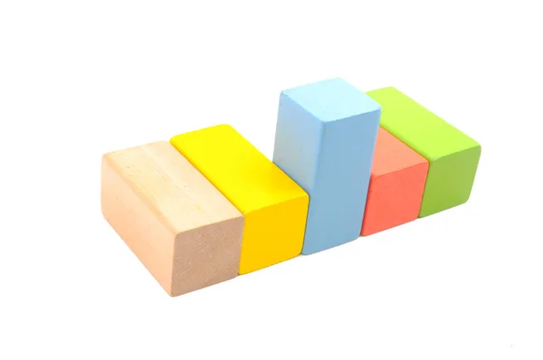 Colorful Wooden Building Blocks Stock Photo