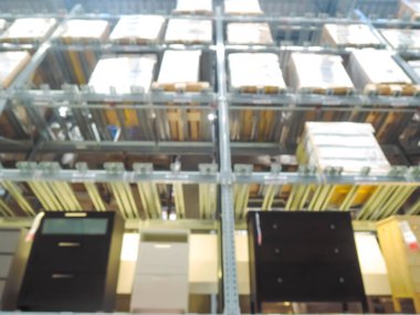 Depo ya da Depo 'da rafın bulanık arkaplan resmi