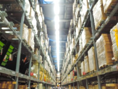 Depo ya da Depo 'da rafın bulanık arkaplan resmi