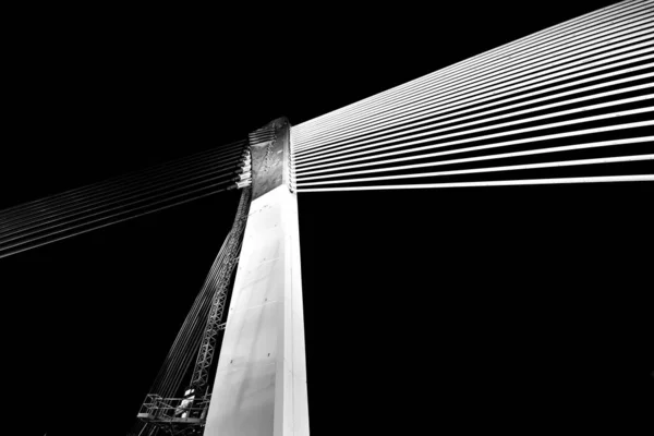 Modern Bridge Architecture Black White — Stock Photo, Image