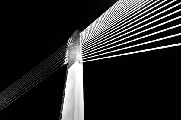 Moderna Architettura Ponte Bianco Nero — Foto Stock