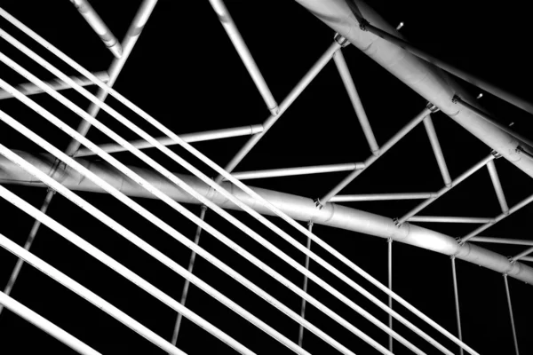 Modern Híd Építészet Fekete Fehér — Stock Fotó