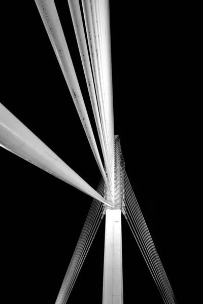 Modern Bridge Architecture Black White — Stock Photo, Image