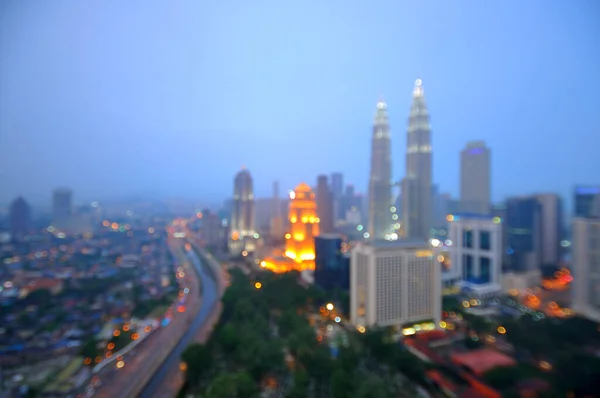 Hermoso Horizonte Ciudad Kuala Lumpur Con Famoso Punto Referencia — Foto de Stock