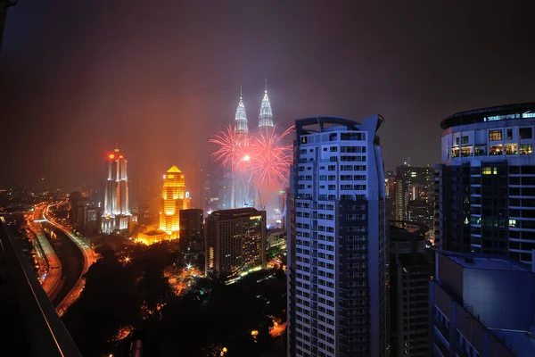 Hermoso Horizonte Ciudad Kuala Lumpur Con Famoso Punto Referencia — Foto de Stock