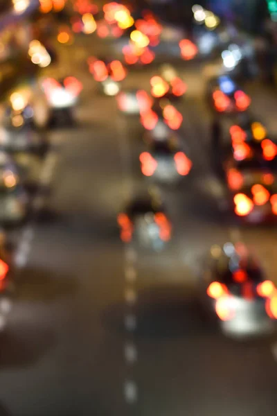 Immagine Sfocata Della Strada Traffico Notte — Foto Stock