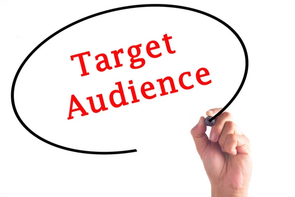Hand Writing Target Audience Transparent Board — Stock Photo, Image