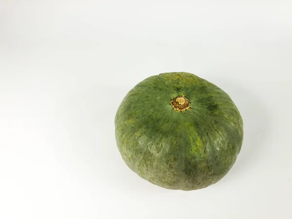 Courge Kabocha Avec Espace Copie Sur Fond Blanc Isolé — Photo