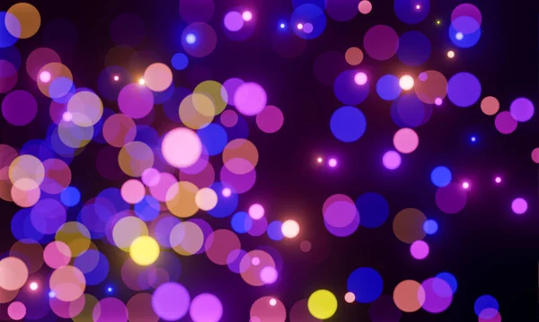 Hintergrund Von Lichtpunkten Mit Kühler Farbe Bokeh Effekt Illustration — Stockfoto