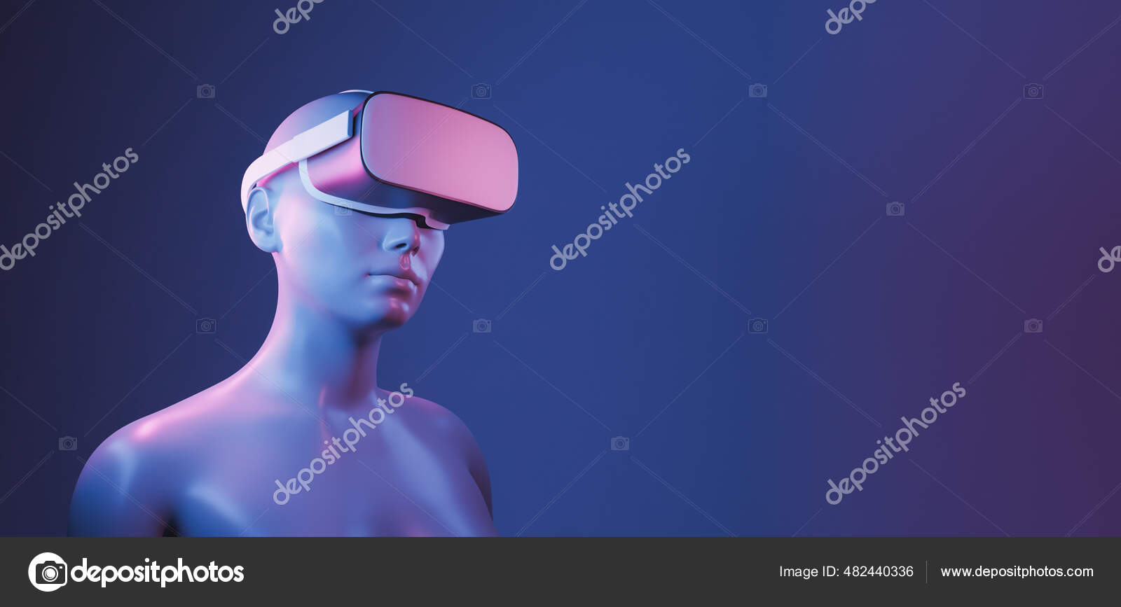 Jogo de tiro na ilustração de jogos de realidade virtual do metaverse