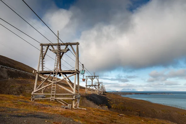 Velho Caminho Para Transporte Carvão Partir Minas Longyearbyen Assentamento Mais Imagens Royalty-Free