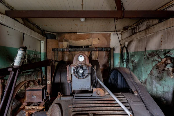 Dentro Antiga Estação Mineração Carvão Perto Longyearbyen Assentamento Mais Setentrional Imagem De Stock