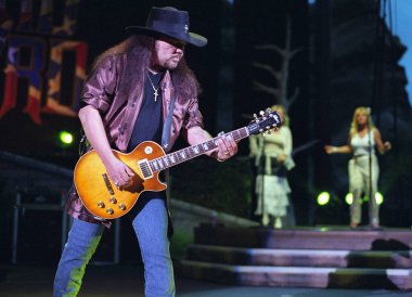 DENVER	JULY 02:		Guitarist Gary Rossington of the Southern Rock Band Lynyrd Skynyrd performs in concert July 24, 2002 at Red Rocks Amphitheater in Denver, CO