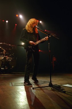 COLORADO SPRINGS		APRIL 05:		Guitarist/Vocalist Dave Mustaine of the Heavy Metal band Megadeth performs in concert April 5, 2001 at the City Auditorium in Colorado Springs, CO.