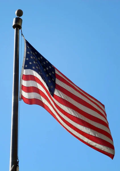 American flag on a pole