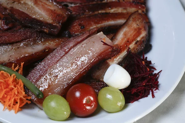 Bacon portion prepared to serve — Stock Photo, Image