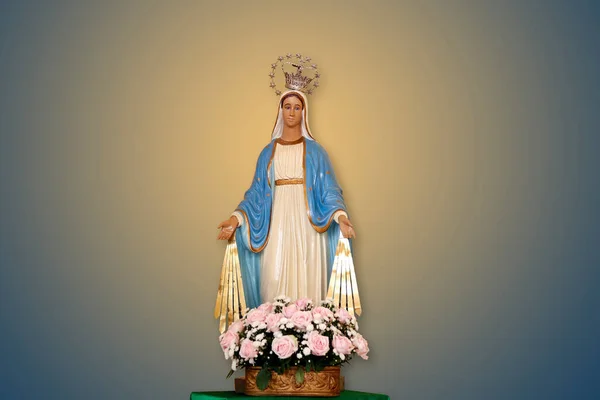 Statue Image Notre Dame Grâce Mère Dieu Dans Religion Catholique — Photo