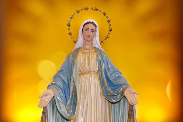 Statue of the image of Our Lady of Grace, mother of God in the Catholic religion, Virgin Mary