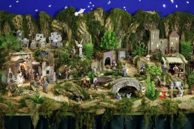 Noel sahnesi, bebek İsa 'nın doğum sahnesi - yıl sonu temsilcisi