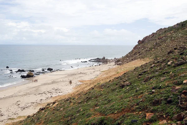 Jericoacoara Ceará Brasil Janeiro 2020 Turistas Visitando Monumento Natural Pedra — Fotografia de Stock